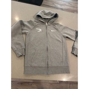 Nike‎ 3 Brand Full Zip Gray Hoodie - Kids Size L - Lightly Used Condition